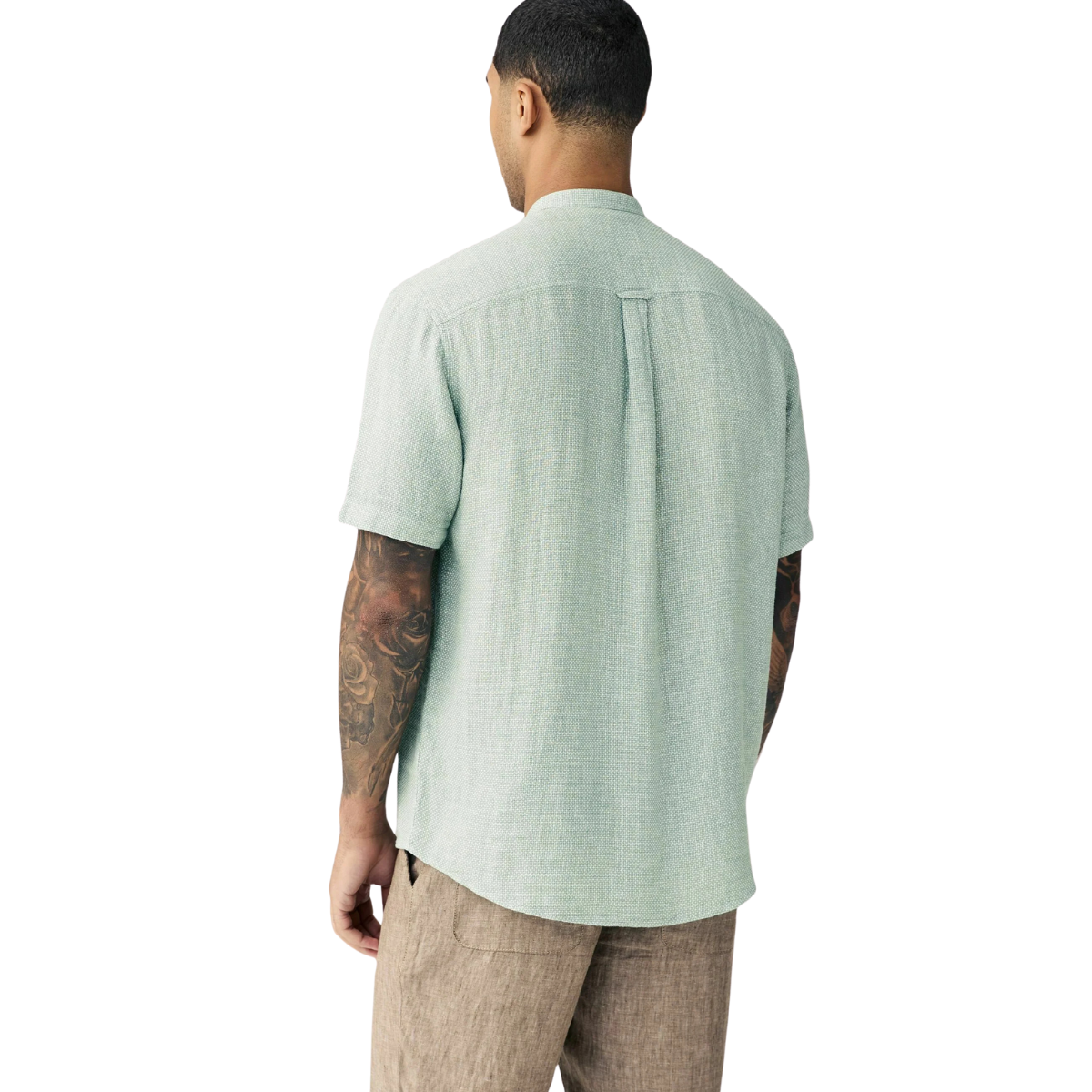 Kit 3 Camisas Linho Gola Padre Manga Curta