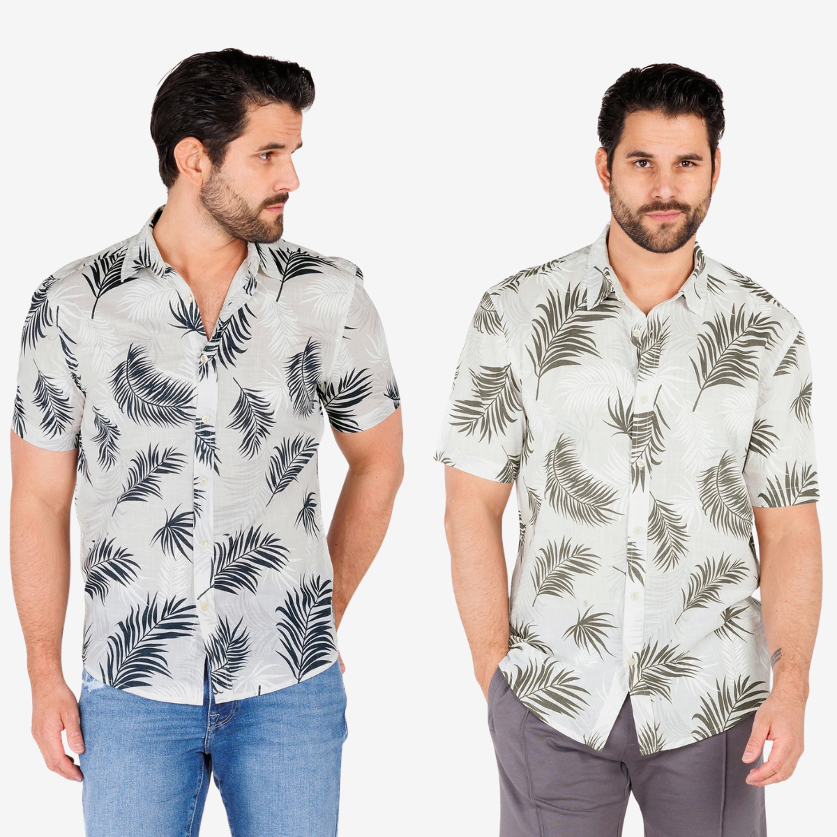 Kit 2 Camisas Masculina Estampada Manga Curta