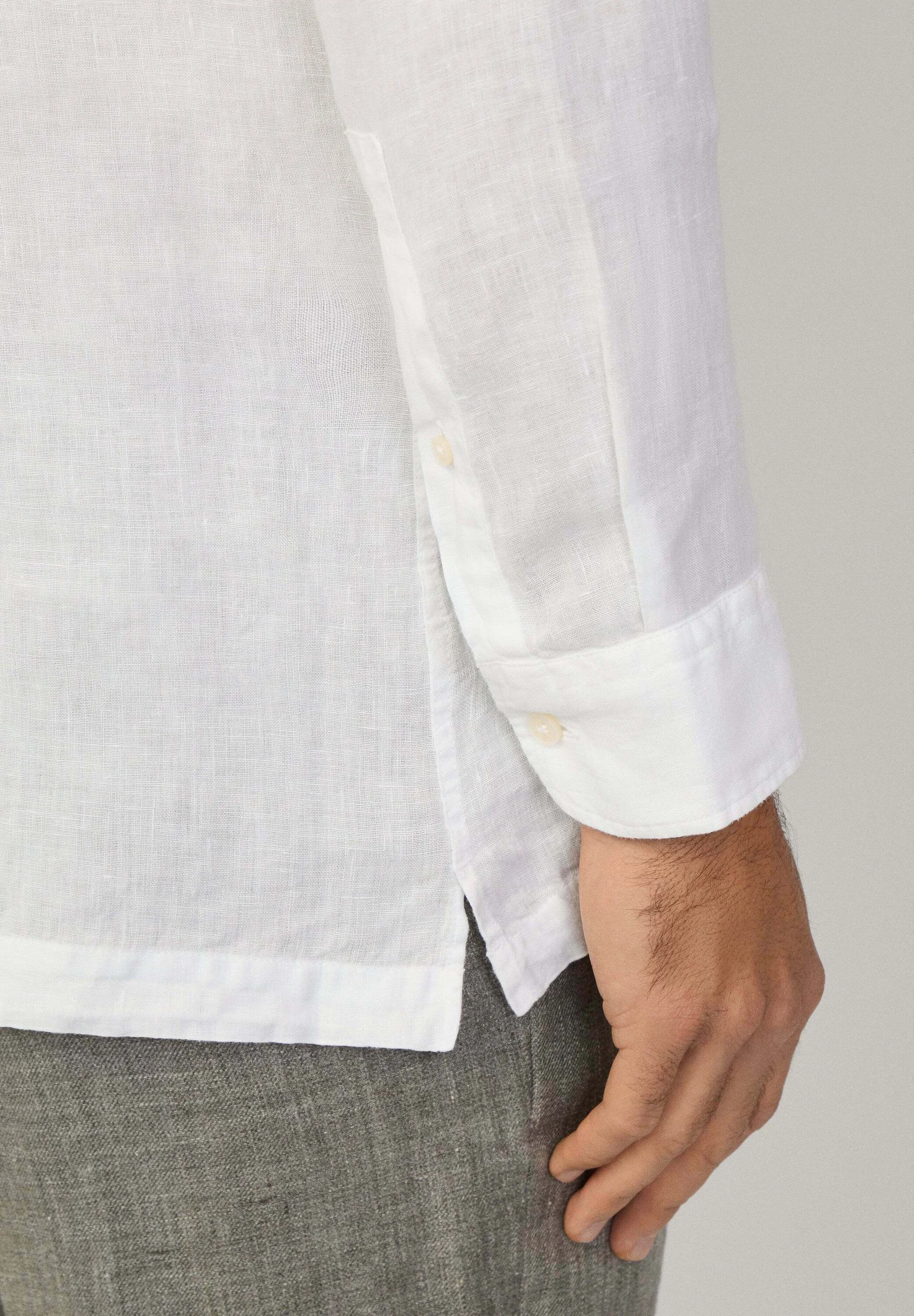 Camisa de Linho Classic Fit - Branco